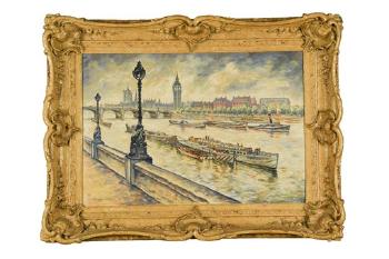 Westminster from the South Bank by 
																			Hermann Israel Fechenbach