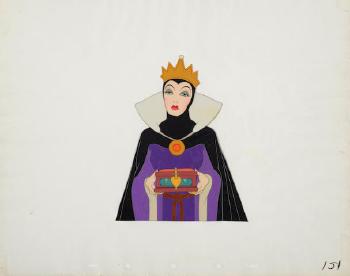 A celluloid of the Queen from Snow White and Seven Dwarfs by 
																	 Walt Disney Art Editions