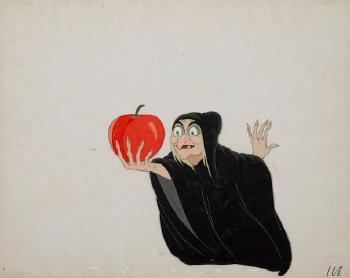 A celluloid of the Witch from  Snow White and Seven Dwarfs by 
																	 Walt Disney Art Editions