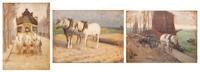 Scenes with draft horses by 
																	Esther Stella Sutro