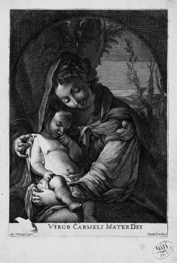 Virgo Carmeli Mater Dei (Die Madonna mit Kind) by 
																	Carlo Orsolini
