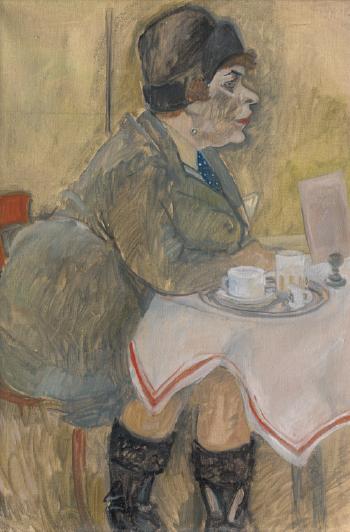 Café' (Sitzende im Café) by 
																	Georg Tappert