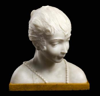 Bust of a girl by 
																			Nicola d'Antino