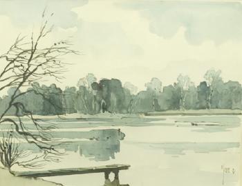 Ponton, étang de Villiers en Sologne by 
																	Robert Yann