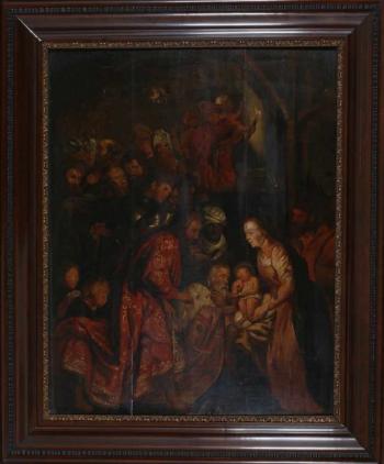 The adoration of the kings (Matthew 2:11) by 
																			Lucas Vorsterman