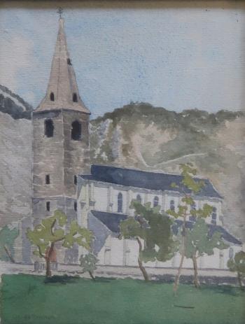 Vue sur l'église d'Ardon by 
																	Charles Clos Olsommer