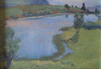Petit lac à Lens by 
																	Charles Clos Olsommer