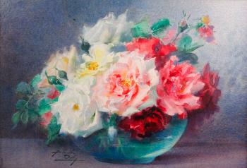 Bouquets de roses et pivoines by 
																	Blanche Odin