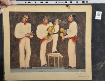 Three Musicians by 
																			Manolo L Linas