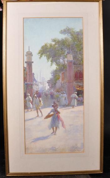 Eastern Market Scene by 
																			Alfred Edward Emslie