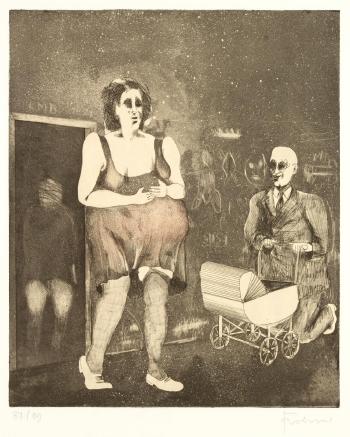 Berengar and Berenice (cycle with 9 etchings) by 
																			Adolf Frohner