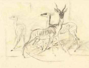 Deer by 
																	Ludwig Heinrich Jungnickel