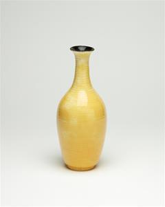 Hand Potted Yellow Glazed Vase by 
																	 Crown Lynn Pottery