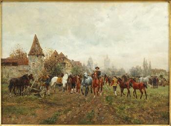 German Horsefair by 
																			Wilhelm Velten