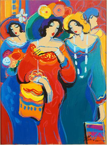 Three Ladies by 
																			Isaac Maimon