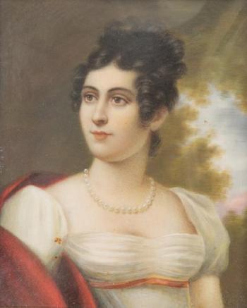Portrait de femme by 
																	Louis Marie Autissier