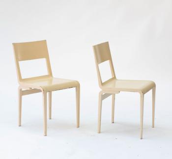 Two 50642 - Menzel chairs by 
																			 VEB Deutsche Werkstätten