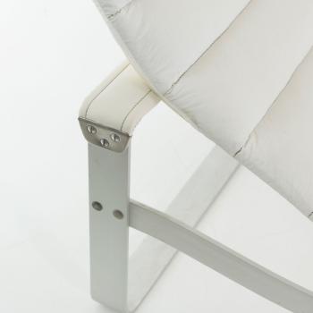 Metal - pullka easy chair with ottoman by 
																			Ilmari Lapallainen