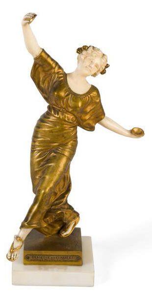 La danseuse aux cymbales by 
																	Gustave Obiols