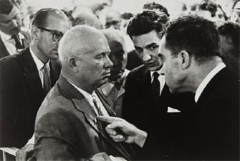 Nikita Khrushchev & Richard Nixon, Moscow, USSR by 
																	Elliott Erwitt
