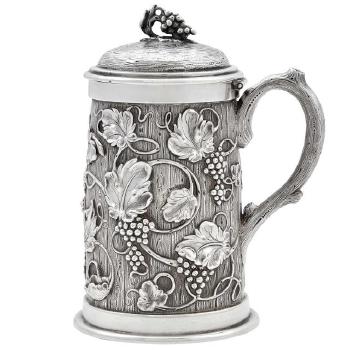 American Silver Covered Tankard by 
																	 H B Stanwood & Co