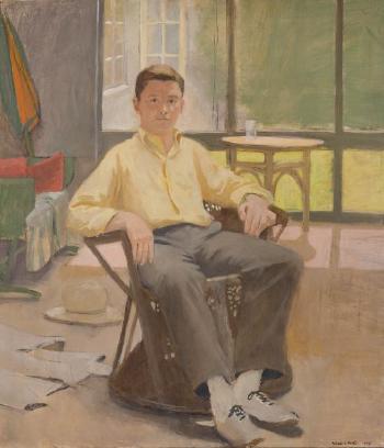 Portrait of James Schuyler by 
																	Fairfield Porter