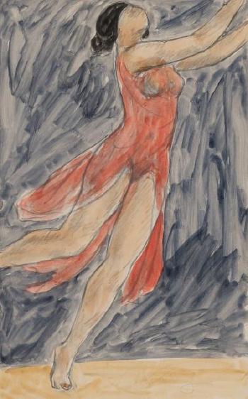 Isadora Duncan by 
																	Abraham Walkowitz
