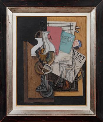 Still Life With a Petroleum Lamp by 
																			Antonin Walk