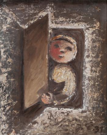 The Boy in the Window (Child by the Window) by 
																			Josef Capek