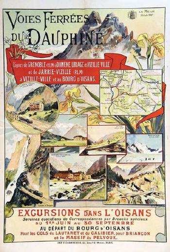 Excursions dans l'Oisans - Voies Férrées du Dauphiné - La Meije by 
																	Louis Tauzin