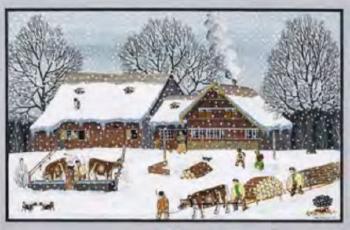 Bauernalltag im Winter - es schneielet by 
																	Albert Manser