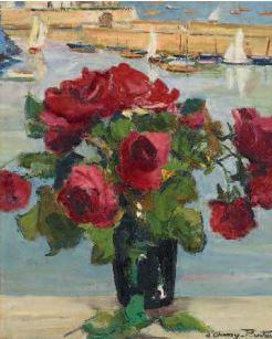 Bouquet de Roses devant Socoa by 
																	Louise Aussy-Pintaud