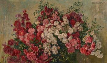 Bouquet de Roses rouges et blanches by 
																	Blanche Marie Zo-Laroque