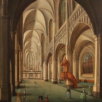 Church interior by 
																	Jean Baptiste Dussillon