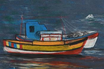 Moored Boats by 
																			Valerie Enners