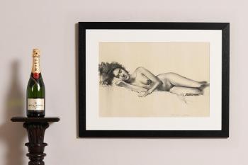 Reclining Female Nude by 
																			Robert Wraith