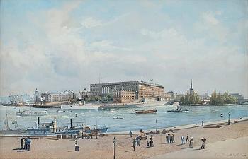 View over the Royal Palace, Stockholm by 
																			Anna Palm