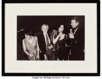 The Gang of Four at Studio 54 (Liza Minelli, Andy Warhol, Bianca Jagger, and Halston), April 27 1978 by 
																			Christopher Makos