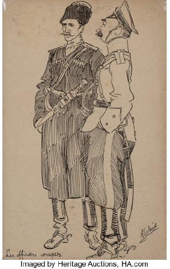 Les officiers cosaques by 
																			Arthur Szyk