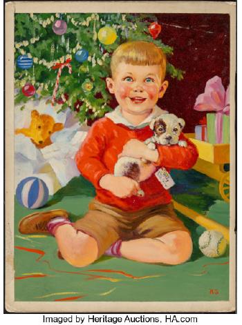 A Christmas Puppy by 
																			Russell Sambrook