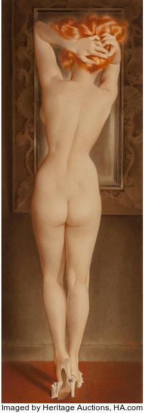 Nude in the Mirror (Jean Dean) by 
																			Alberto Vargas