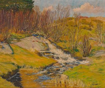 Rushing Waters in Spring by 
																	John Nichols Haapanen
