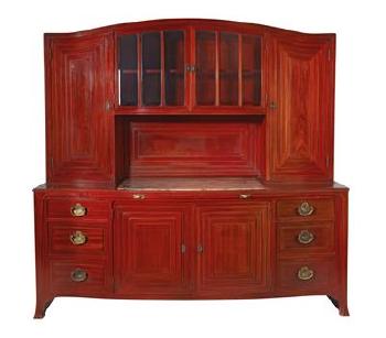 Large late Art Nouveau sideboard by 
																			August Ungethum