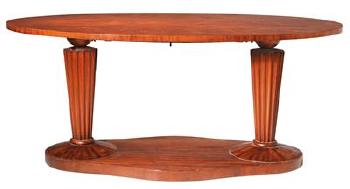 Oval Biedermeier salon table by 
																	Josef Danhauser