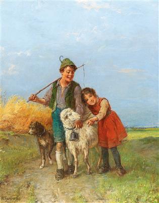 The Young Shepherds by 
																			Adolf Humborg