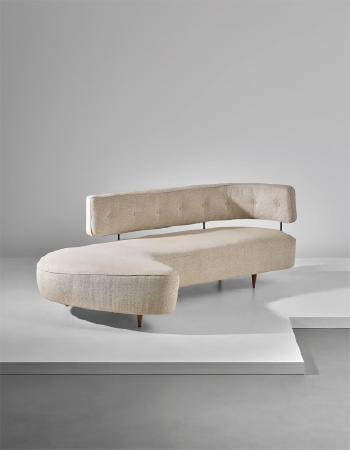 Rare sofa, designed for the 'Prima Mostra Selettiva', Cantù by 
																	 La Permanente Mobili