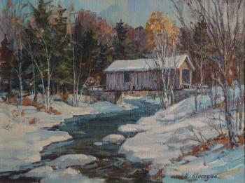 January Thaw – Belvidere – Kissing Bridge Vermont by 
																			Harold Kloongian