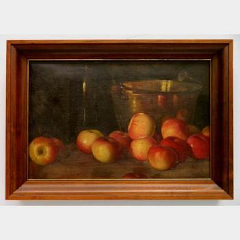 Apples and a copper pail by 
																			Adam Lehr