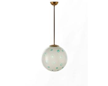 Pendant Lamp With Spherical Diffuser by 
																	 Murano Glass