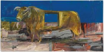 Stier Mit Loch (Bull With Hole) by 
																	Albert Oehlen